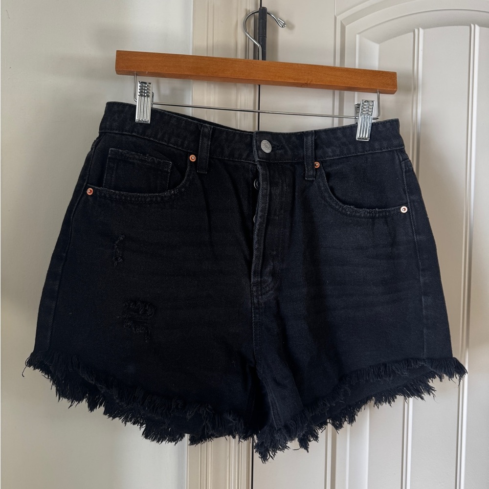 Wild Fable Black Frayed Hem Jean Shorts